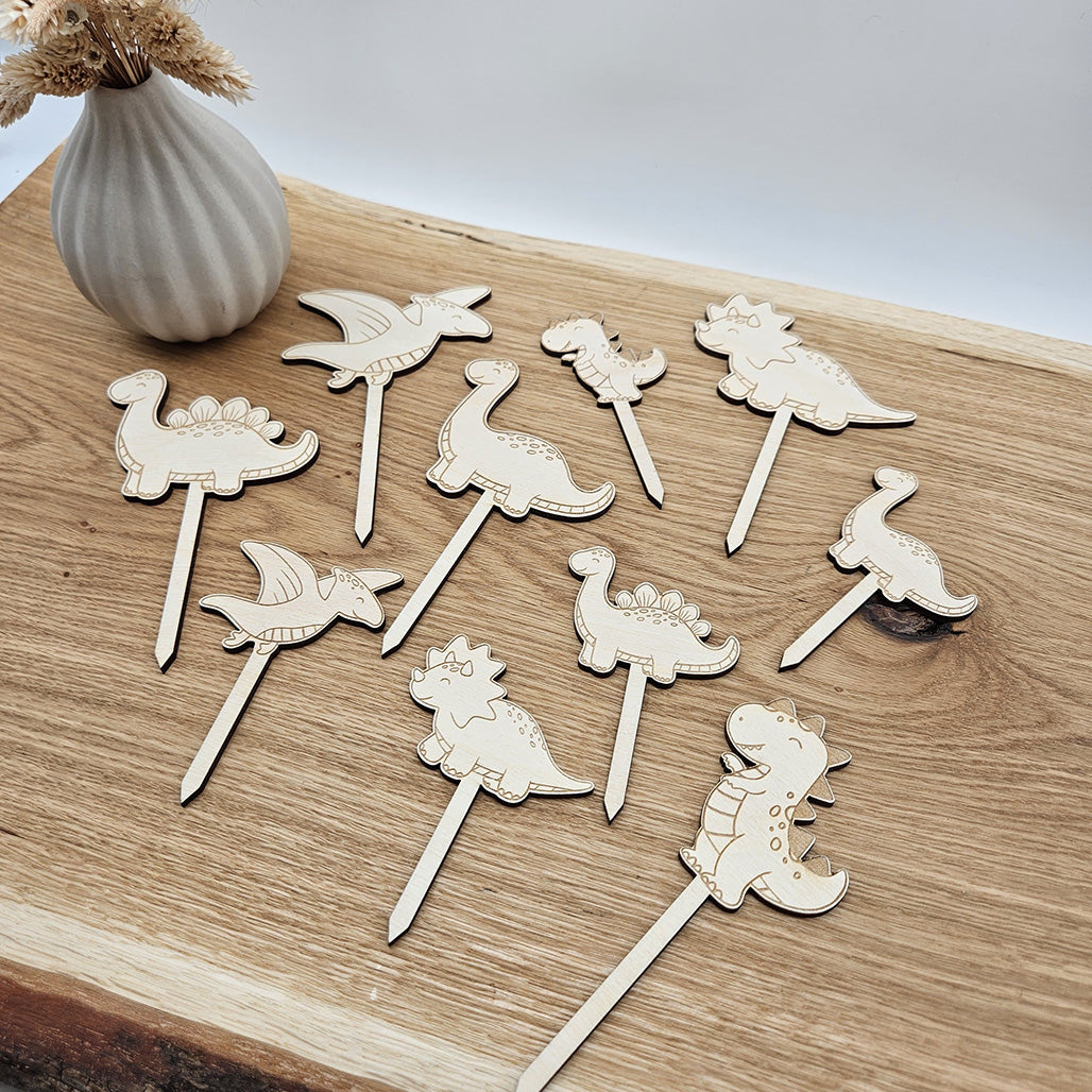 10 Dino Caketopper zum Geburtstag - Laserdatei