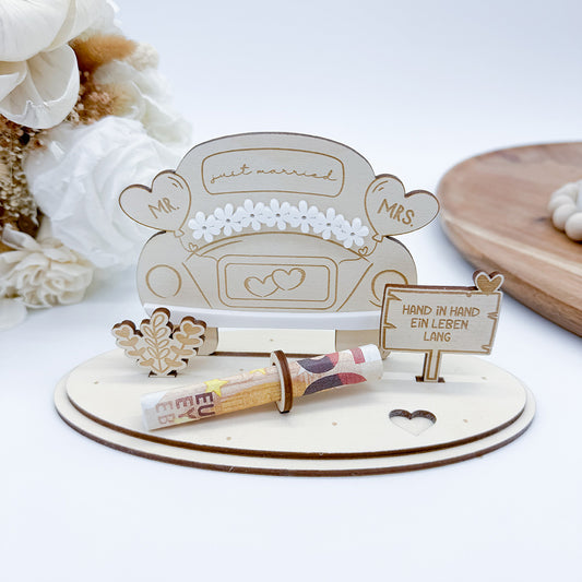 Hochzeitsgeschenk, Aufsteller Hochzeit, Geldgeschenk - Laserdatei