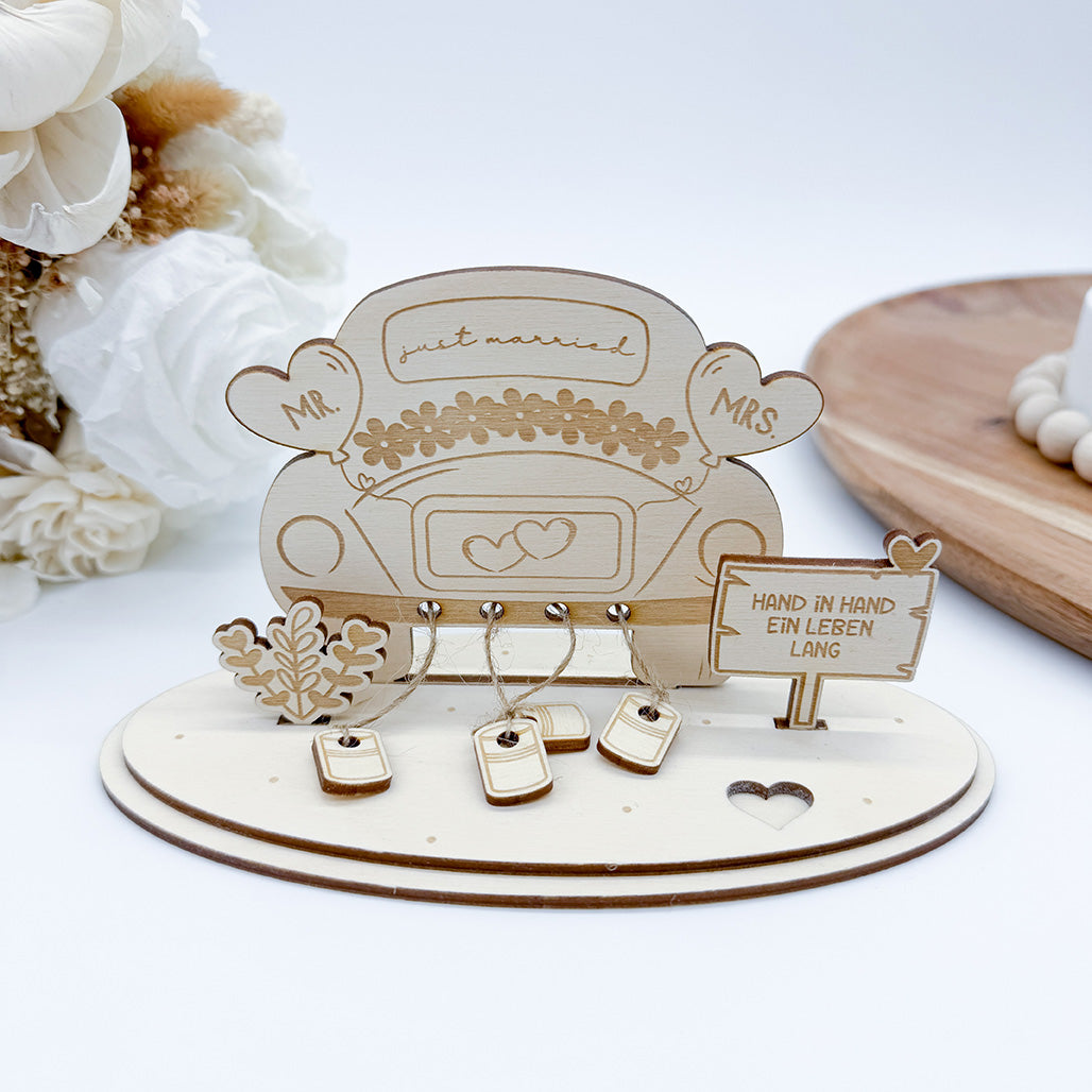Hochzeitsgeschenk, Aufsteller Hochzeit, Geldgeschenk - Laserdatei