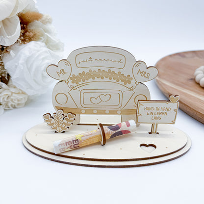 Hochzeitsgeschenk, Aufsteller Hochzeit, Geldgeschenk - Laserdatei