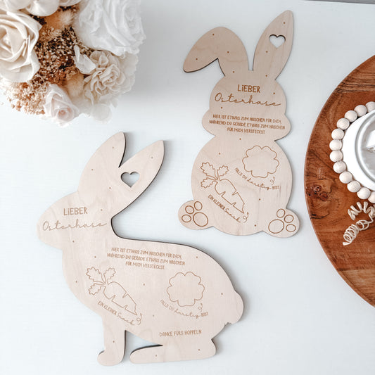 2 verschiedene Tafeln für den Osterhasen - Digitale Datei