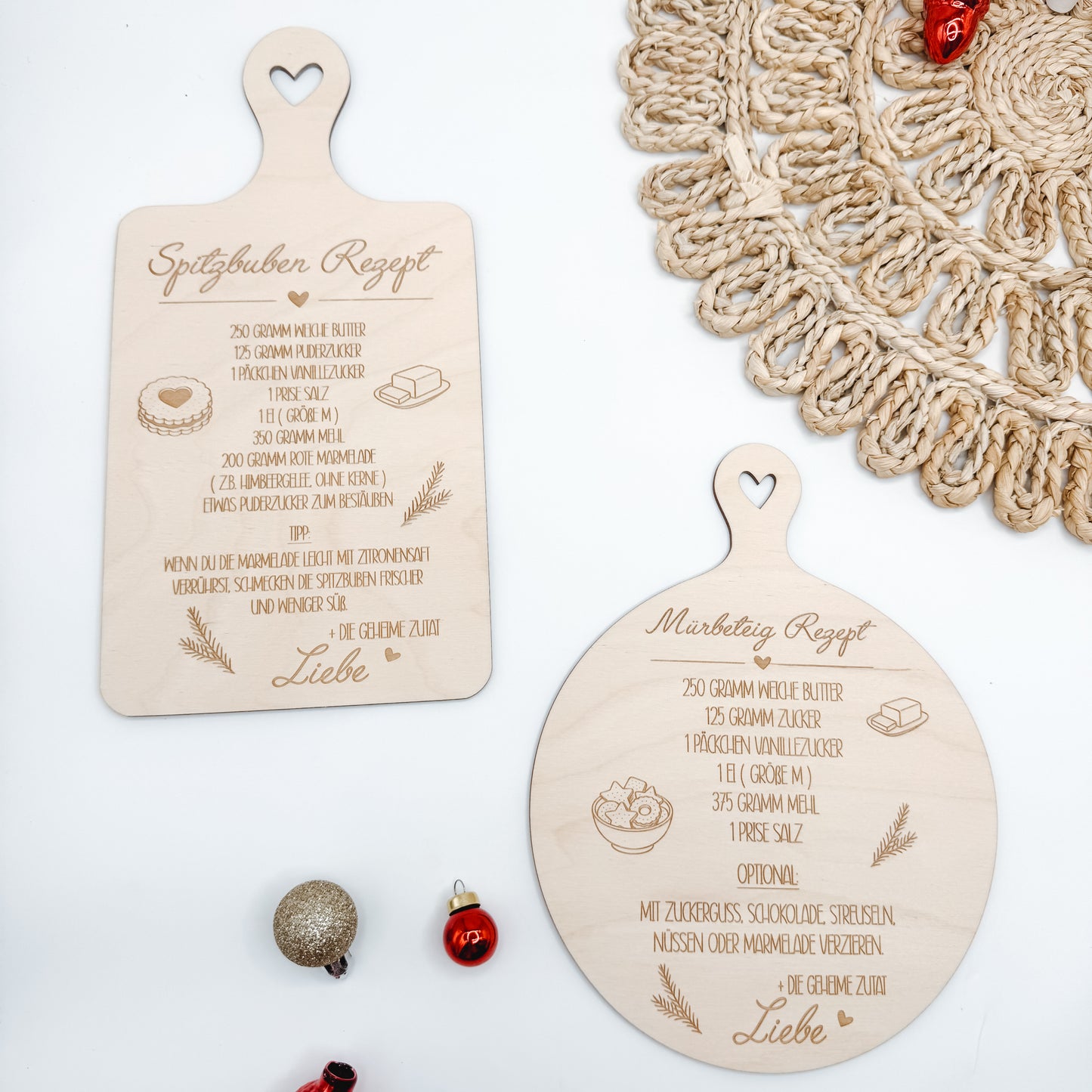 Rezepte Weihnachten Spitzbuben und Mürbeteig - Laserdatei