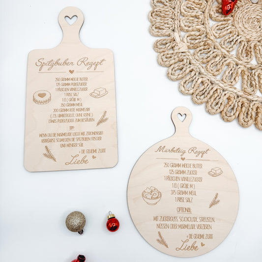 Rezepte Weihnachten Spitzbuben und Mürbeteig - Laserdatei