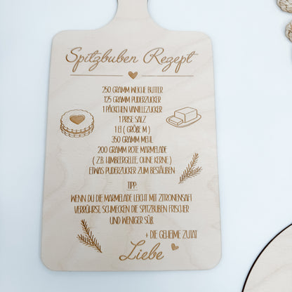 Rezepte Weihnachten Spitzbuben und Mürbeteig - Laserdatei