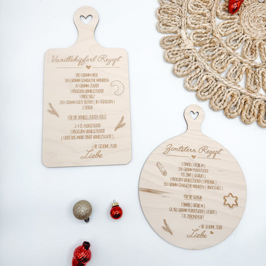 Rezepte Weihnachten Vanillekipferl und Zimtsterne - Laserdatei