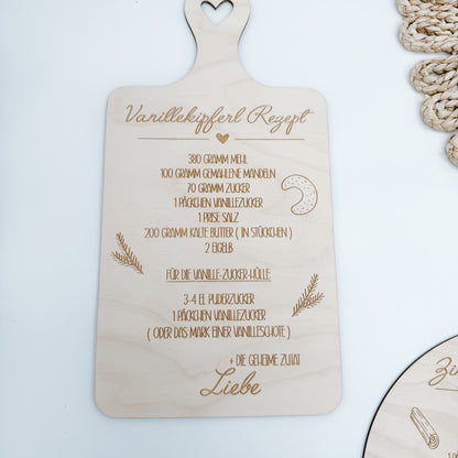 Rezepte Weihnachten Vanillekipferl und Zimtsterne - Laserdatei