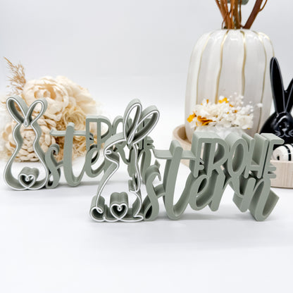 Frohe Ostern Aufsteller - 3D Druckdatei