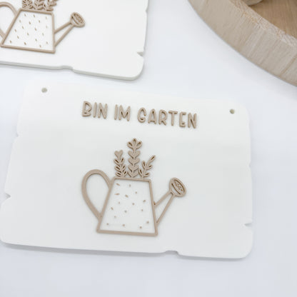 Bin im Garten Schilder Gießkanne - 3D Druckdatei