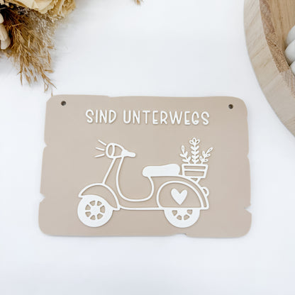 Bin im Garten Schilder Vespa - 3D Druckdatei