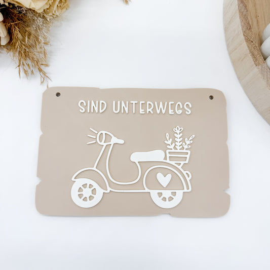 Bin im Garten Schilder Vespa - 3D Druckdatei