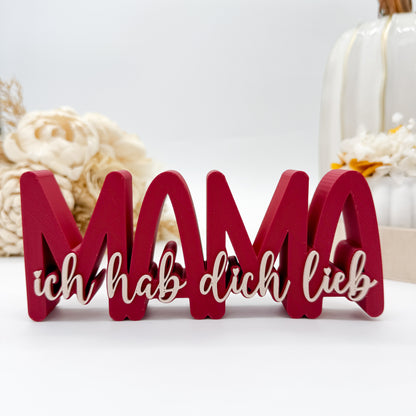 Mama Aufsteller ich hab dich lieb - 3D Druckdatei
