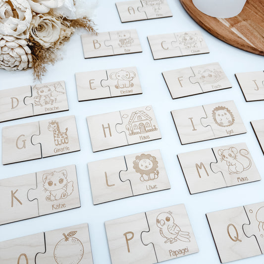 ABC Puzzle mit Bildern - Laserdatei