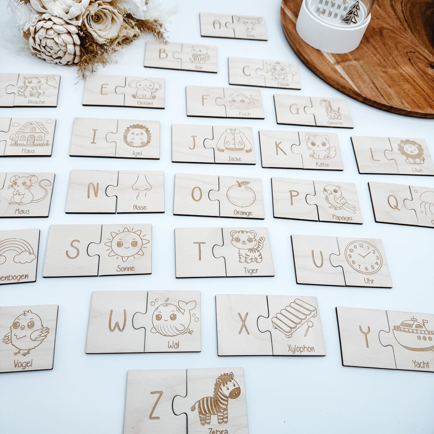ABC Puzzle mit Bildern - Laserdatei