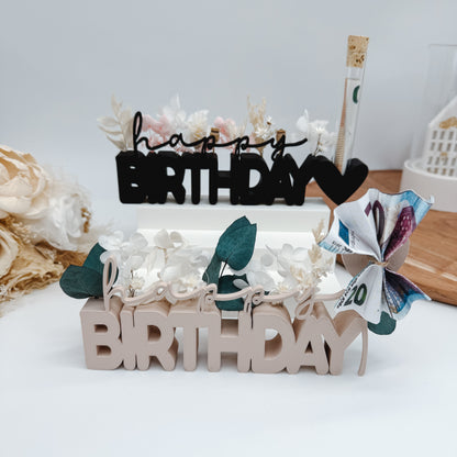 2 Happy Birthday Geldgeschenk Aufsteller - 3D Druckdatei