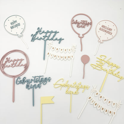 Caketopper Geburtstag - 3D Druckdatei