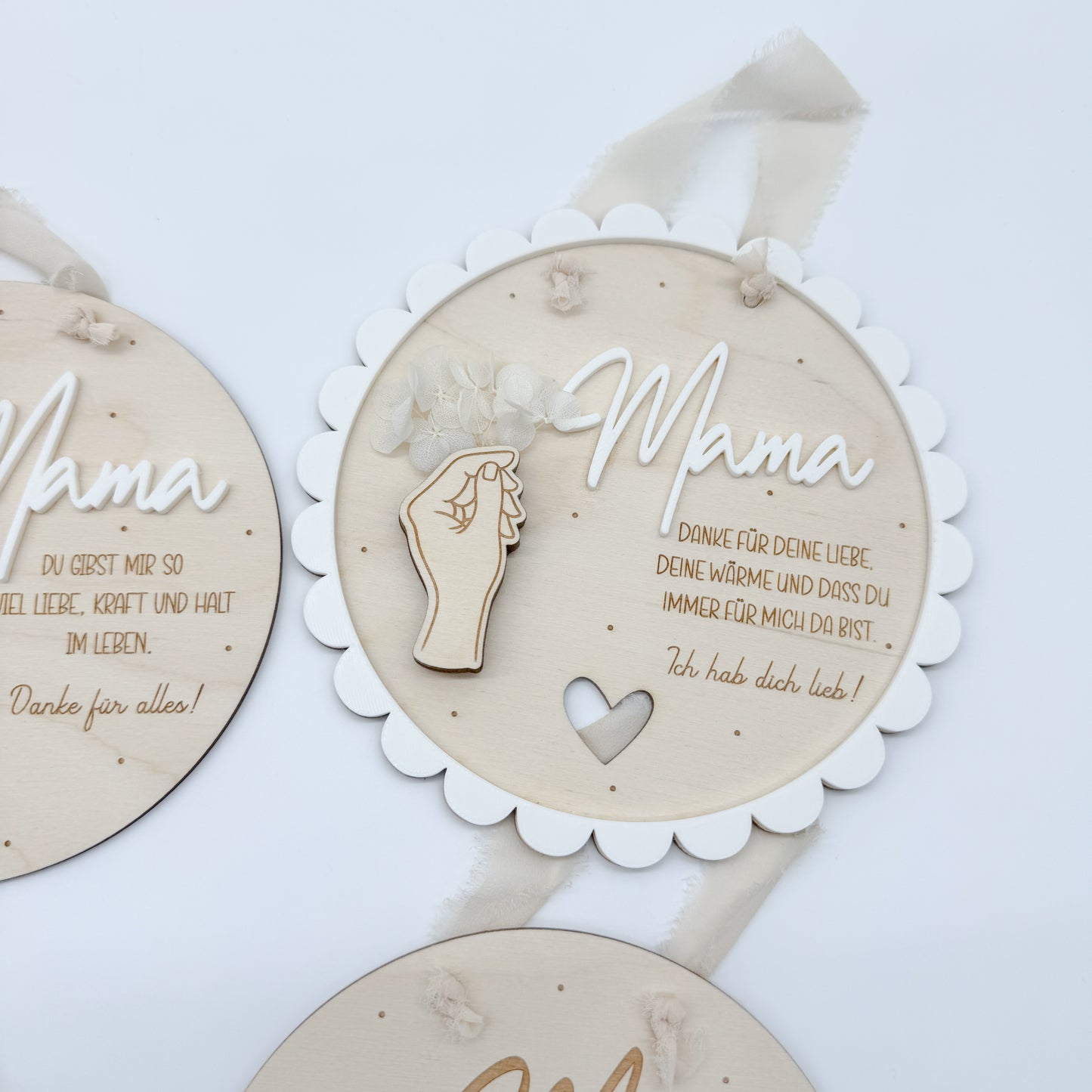 Muttertag, Schild für Mama - Laserdatei + zusätzlich 3D Druckdatei Elemente