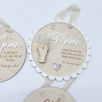 Muttertag, Schild für Mama - Laserdatei + zusätzlich 3D Druckdatei Elemente