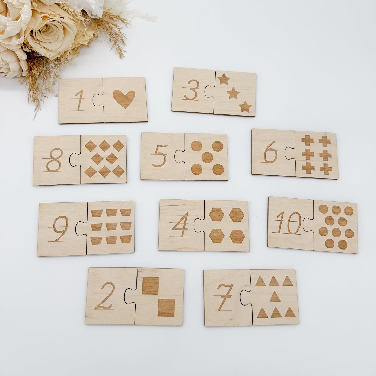 Zahlenpuzzle Symbole - Laserdatei
