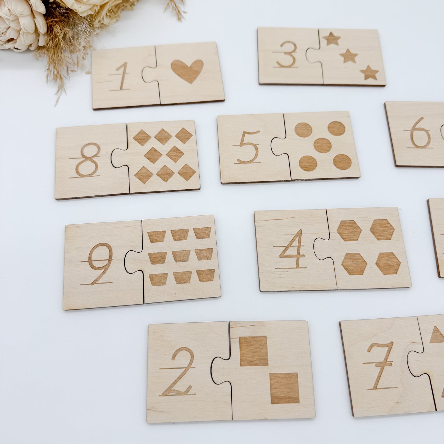 Zahlenpuzzle Symbole - Laserdatei