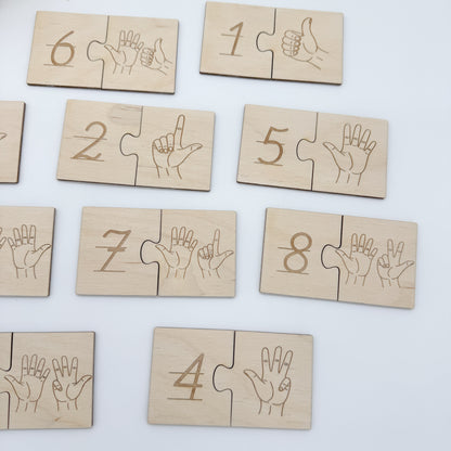 Zahlenpuzzle Hände - Laserdatei