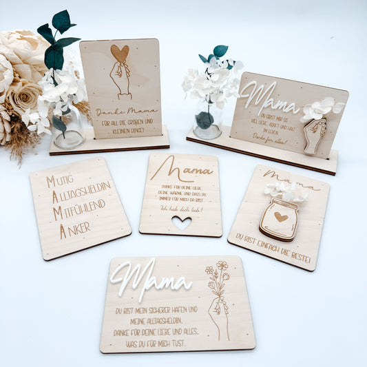 Muttertagskarten - Laserdatei + zusätzlich 3D Druckdatei Elemente