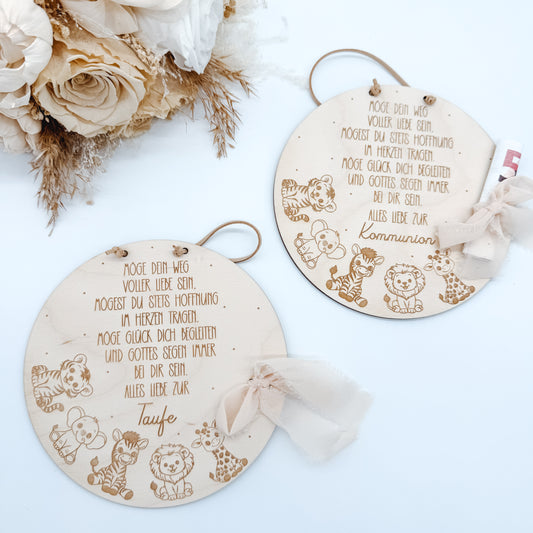 Schild Geldgeschenk für Kommunion, Taufe - Laserdatei