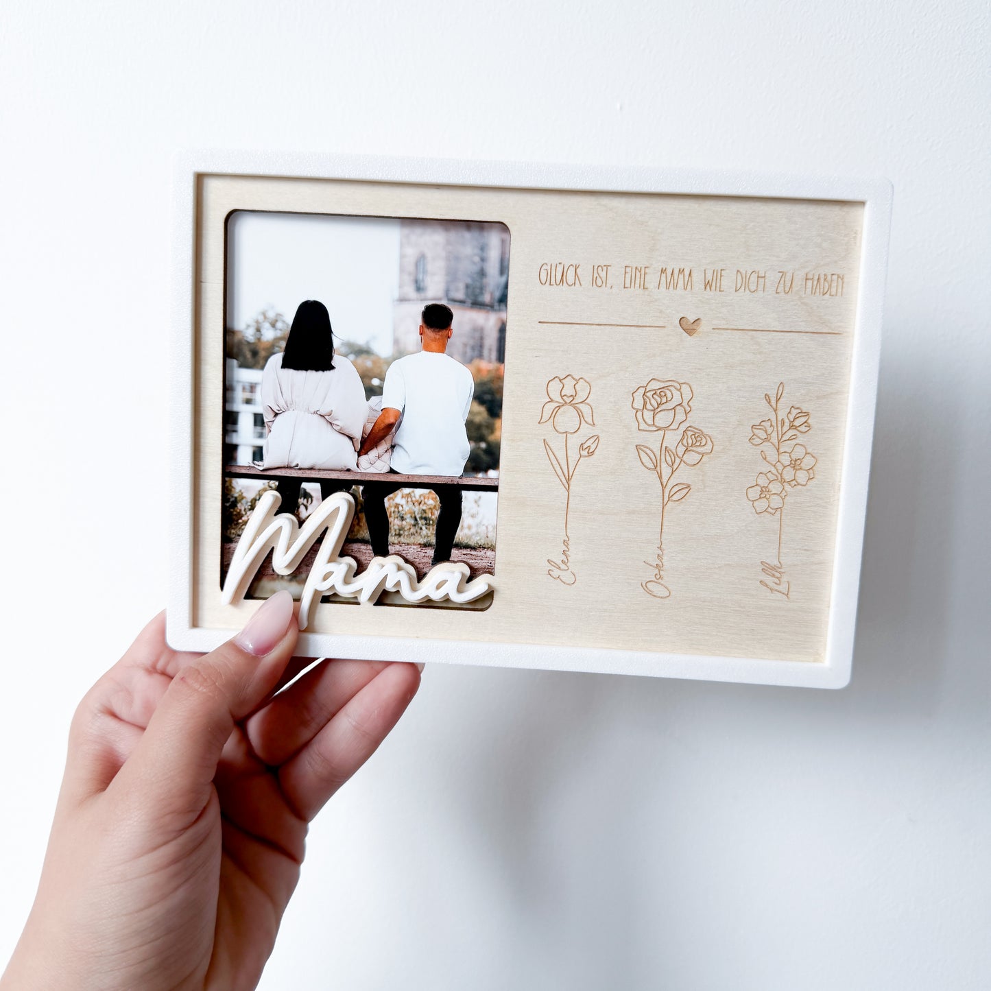 Bilderrahmen Mama Geburtsblumen - Laserdatei + Rahmen auch als STL