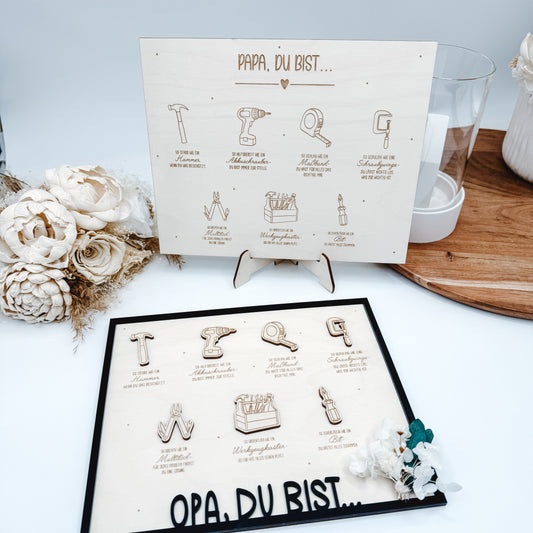 Männertagsgeschenk, Papa, Opa, Werkzeugkasten - Laserdatei