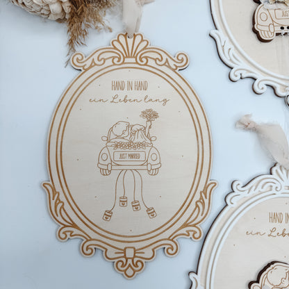 Geldgeschenk Hochzeit mit schickem Rahmen - Laserdatei + Rahmen auch als 3D Druckdatei