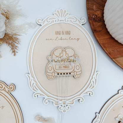 Geldgeschenk Hochzeit mit schickem Rahmen - Laserdatei + Rahmen auch als 3D Druckdatei