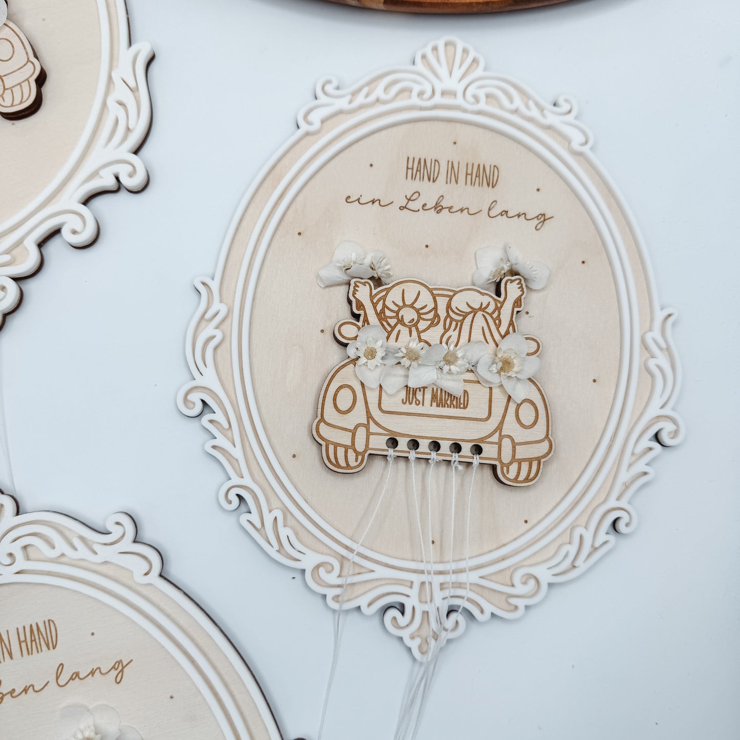 Geldgeschenk Hochzeit mit schickem Rahmen - Laserdatei + Rahmen auch als 3D Druckdatei