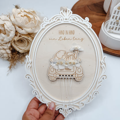 Geldgeschenk Hochzeit mit schickem Rahmen - Laserdatei + Rahmen auch als 3D Druckdatei