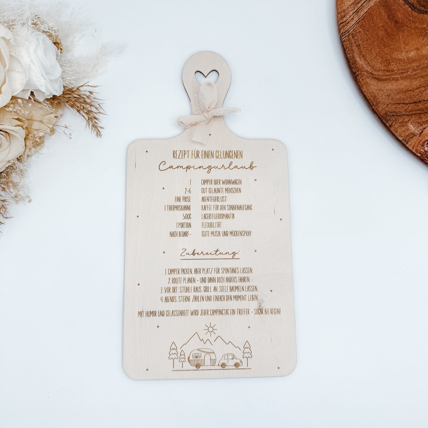 Rezept für einen gelungenen Campingurlaub - Laserdatei