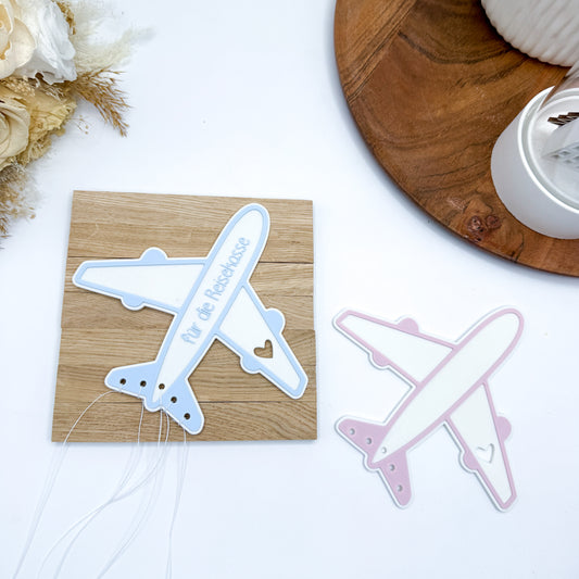 Flugzeug Reise Kloetzchen Geldgeschenk - 3D Druckdatei