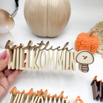 Herbstlich Willkommen Aufsteller - 3D Druckdatei