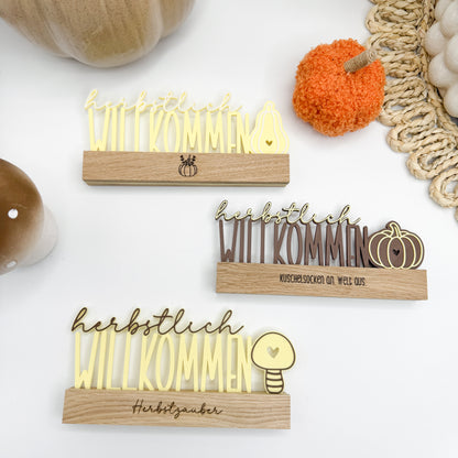 Klötzcheneinschieber Herbstlich Willkommen - 3D Druckdatei