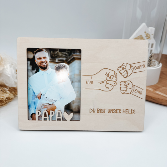 Bilderrahmen Papa Fäuste - Laserdatei