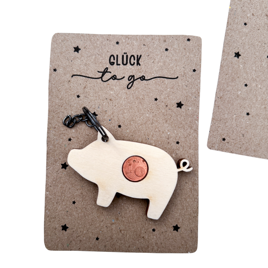 Glücksbringer Schwein Umriss - Laserdatei