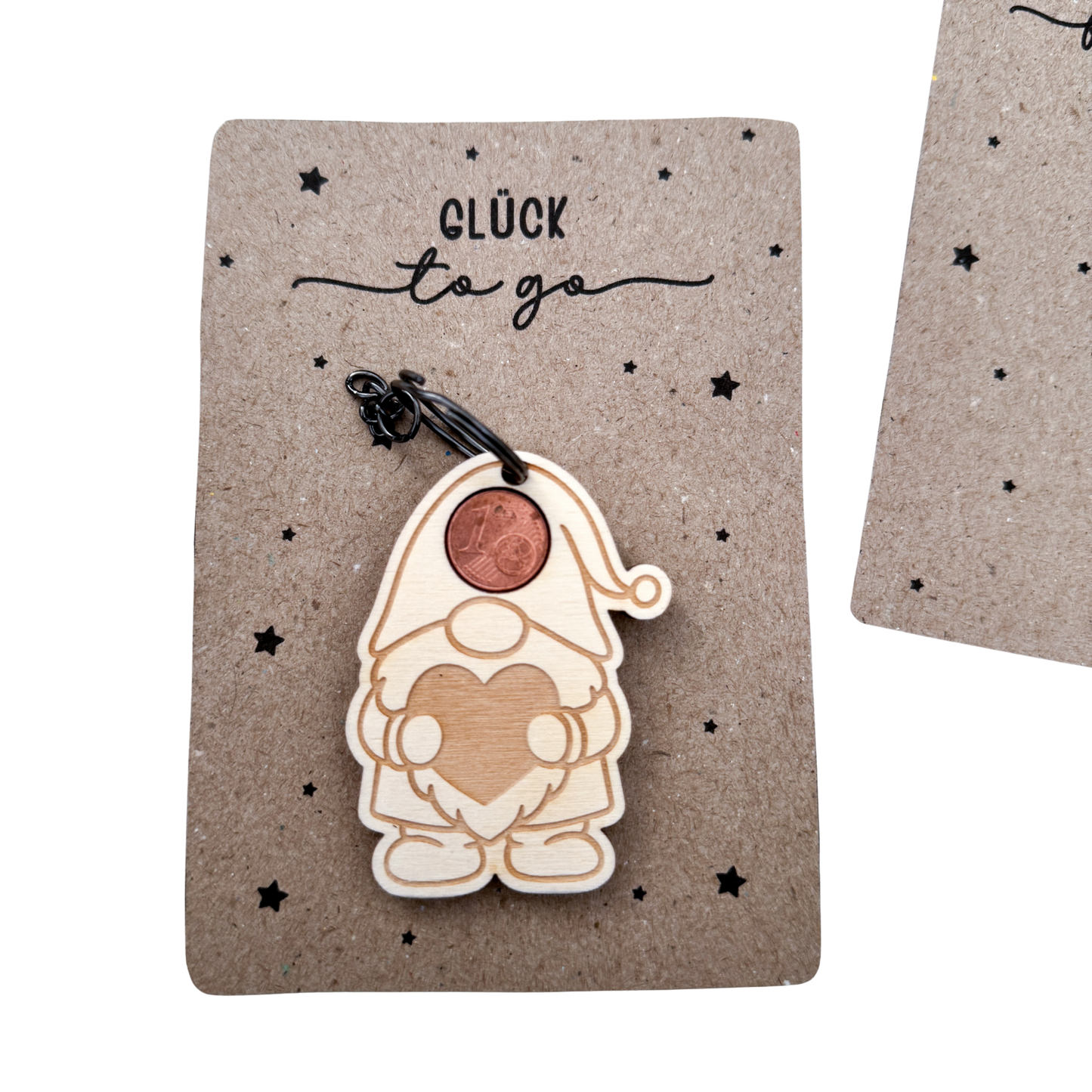 Glücksbringer Wichtel mit Herzchen - Laserdatei
