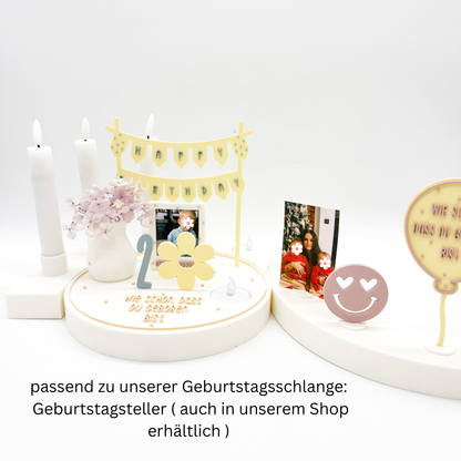 Geburtstagsschlange, passend zur Geburtstagsteller - 3D Druckdatei