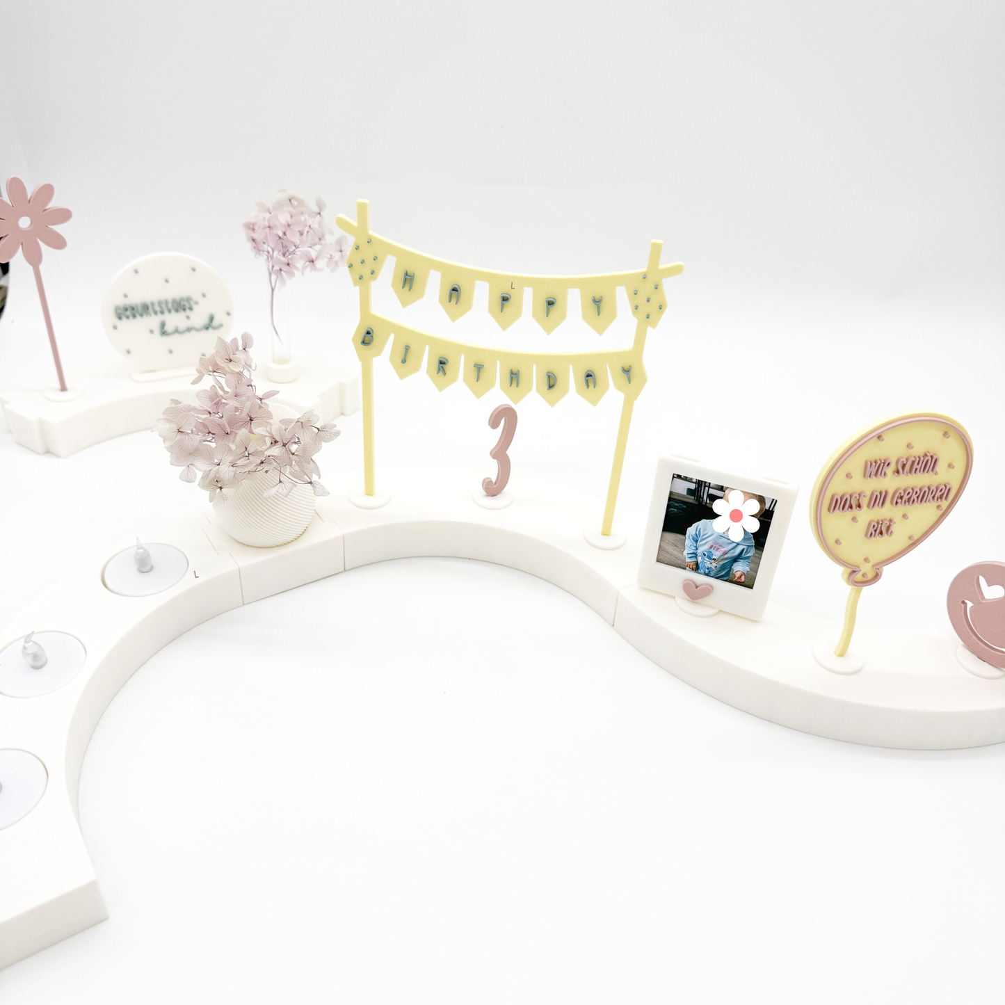 Geburtstagsschlange, passend zur Geburtstagsteller - 3D Druckdatei