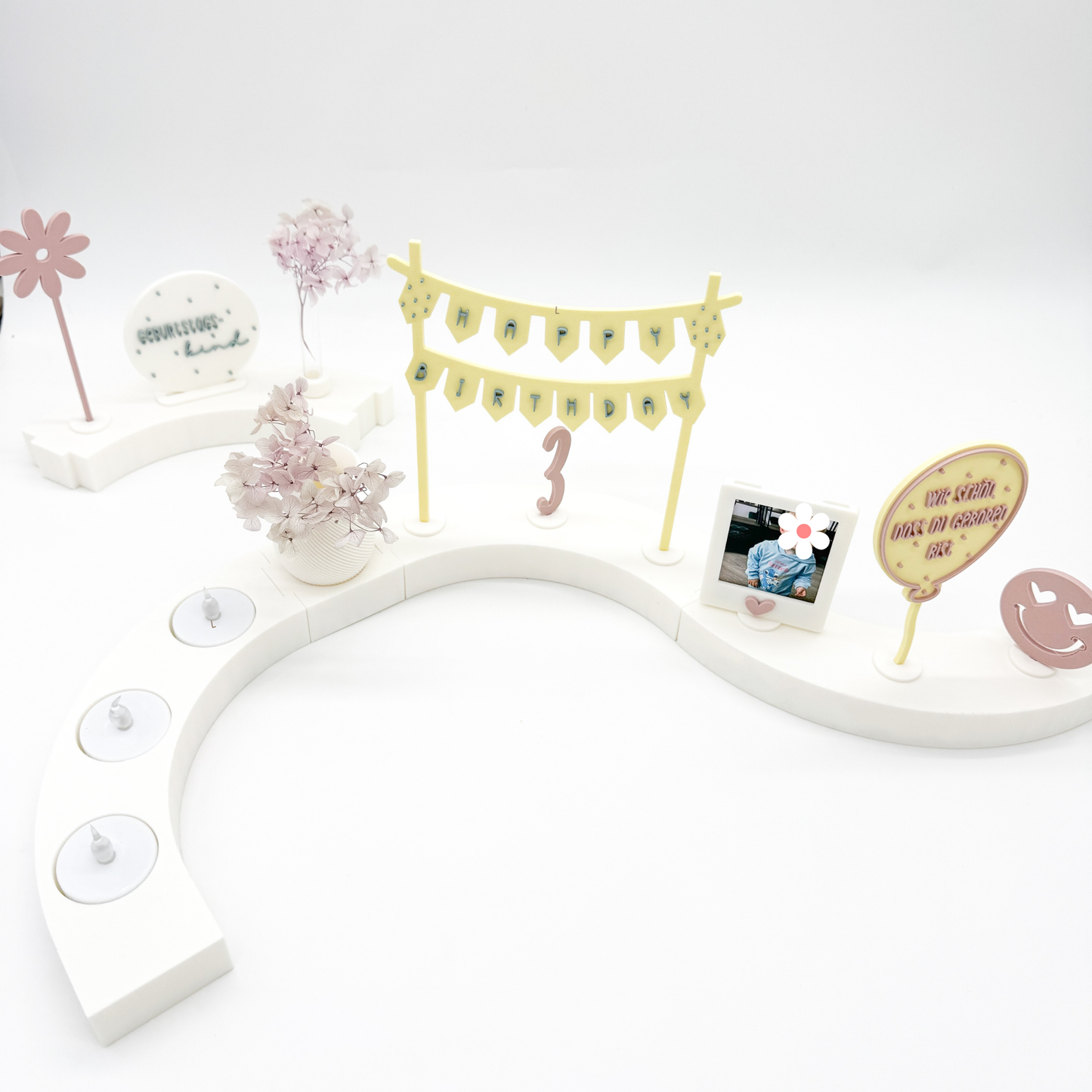 Geburtstagsschlange, passend zur Geburtstagsteller - 3D Druckdatei