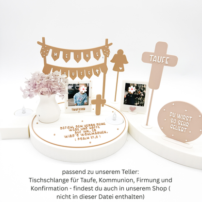 Teller Glaube, passend zur Tischschlange - 3D Druckdatei