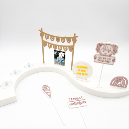 Tischschlange Einschulung, passend zum Einschulungsteller - 3D Druckdatei