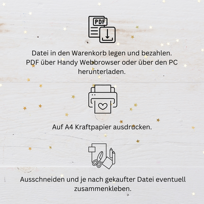 Buchstabensalat, Wunderkerzen, Mitbringsel Silvester - Druckvorlage