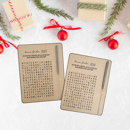 Buchstabensalat, Wunderkerzen, Mitbringsel Silvester - Druckvorlage