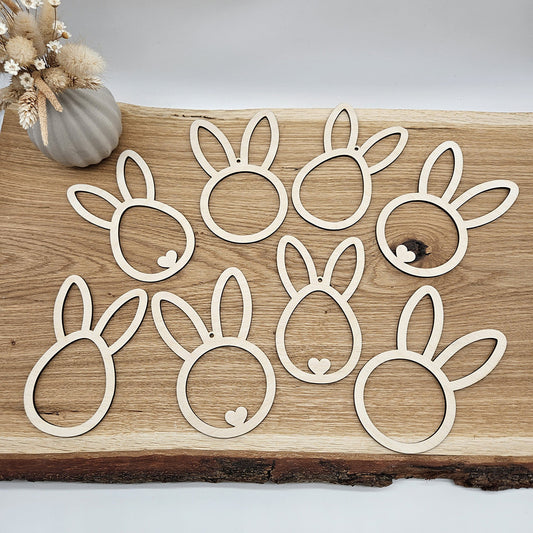 8 Anhänger für Ostern, stehende Ohren1 - Laserdatei