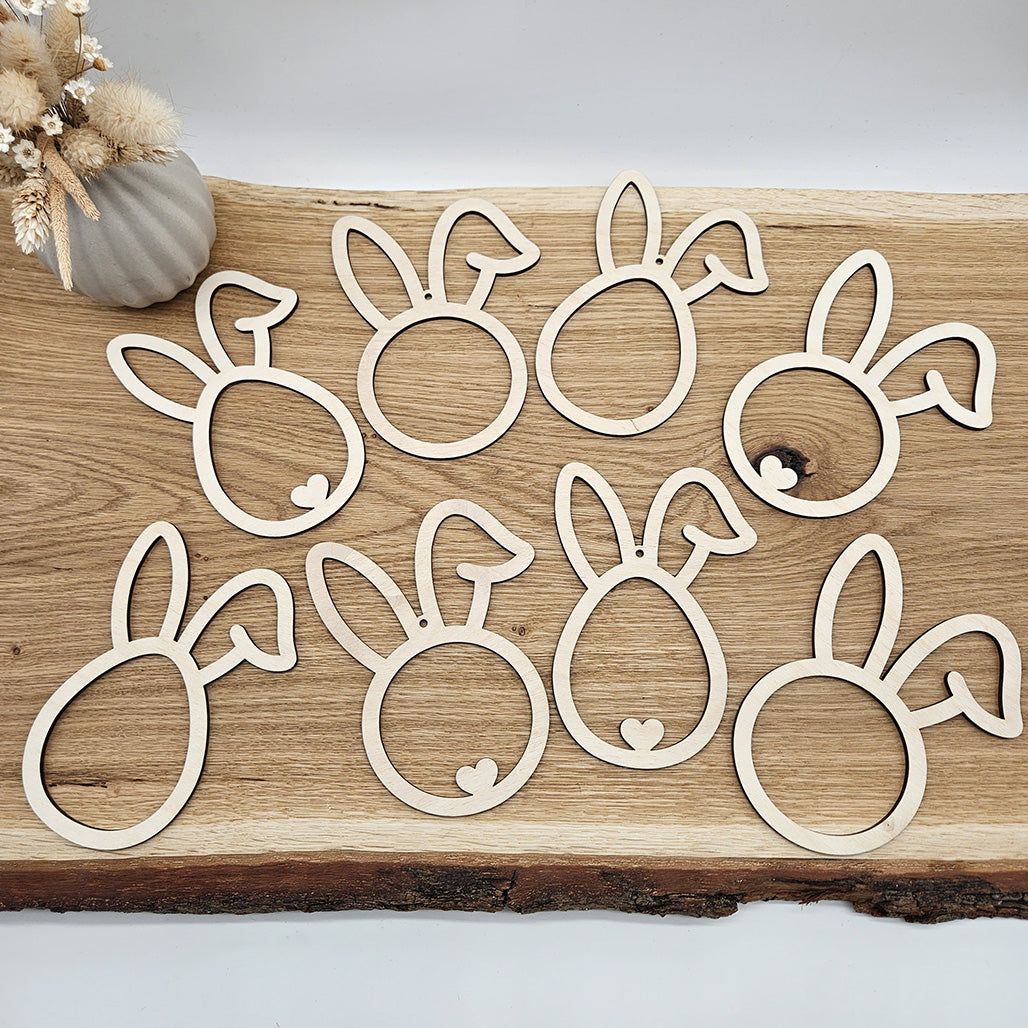 8 Anhänger für Ostern, Schlappohren1 - Laserdatei