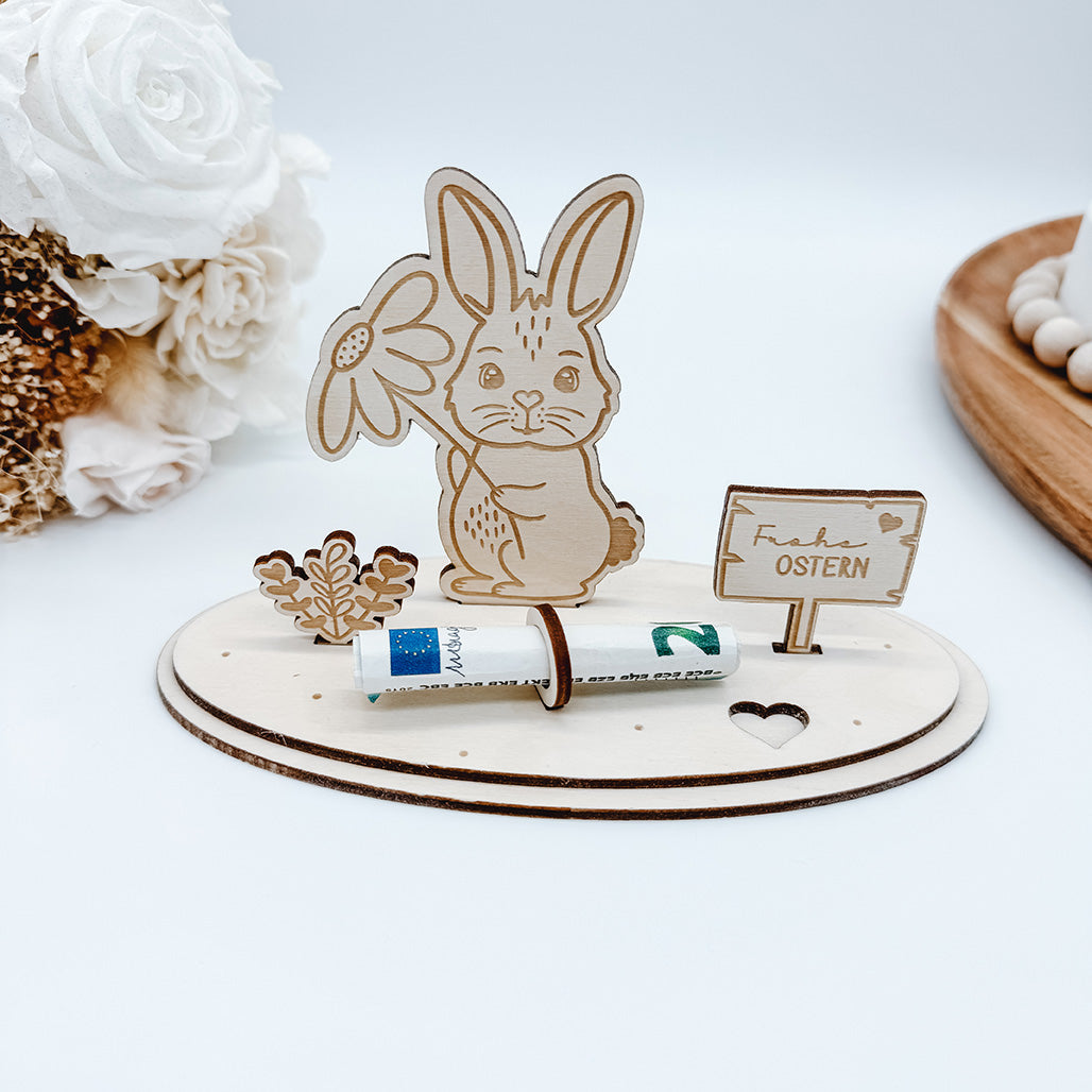 Ostern Aufsteller, Teelichthalter, Geldgeschenk, Eierhalter 3 und 4mm - Laserdatei