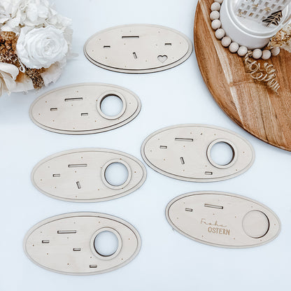 Ostern Aufsteller, Teelichthalter, Geldgeschenk, Eierhalter 3 und 4mm - Laserdatei